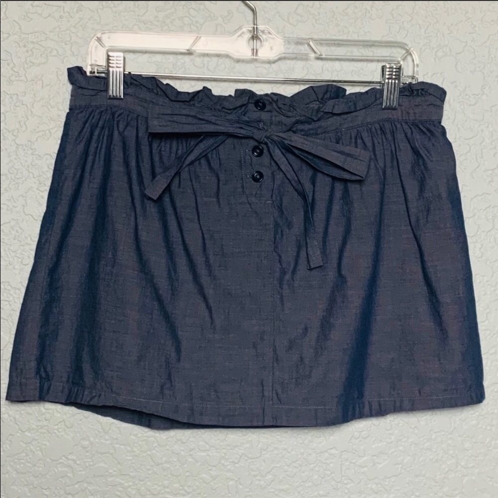 Chambray‎ paper bag skirt